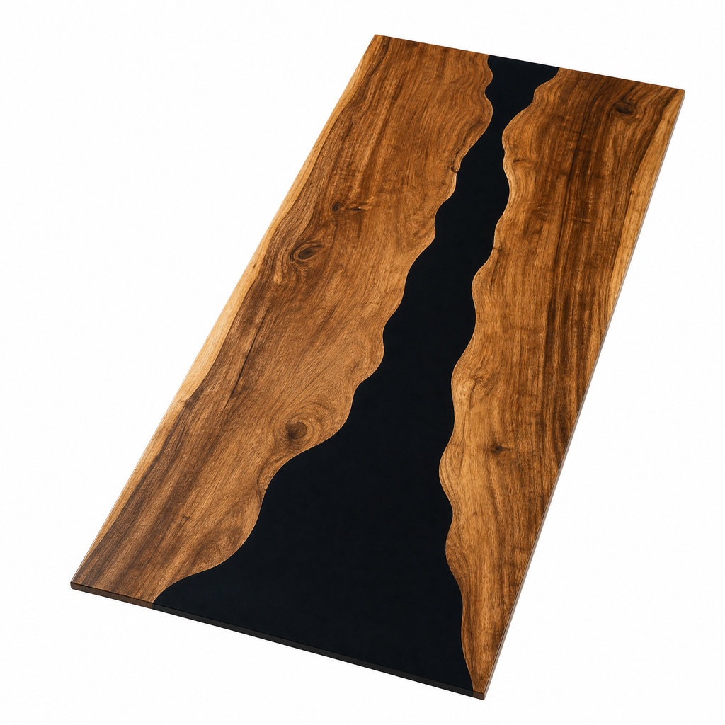 Raintree Black Epoxy CNC River Slab