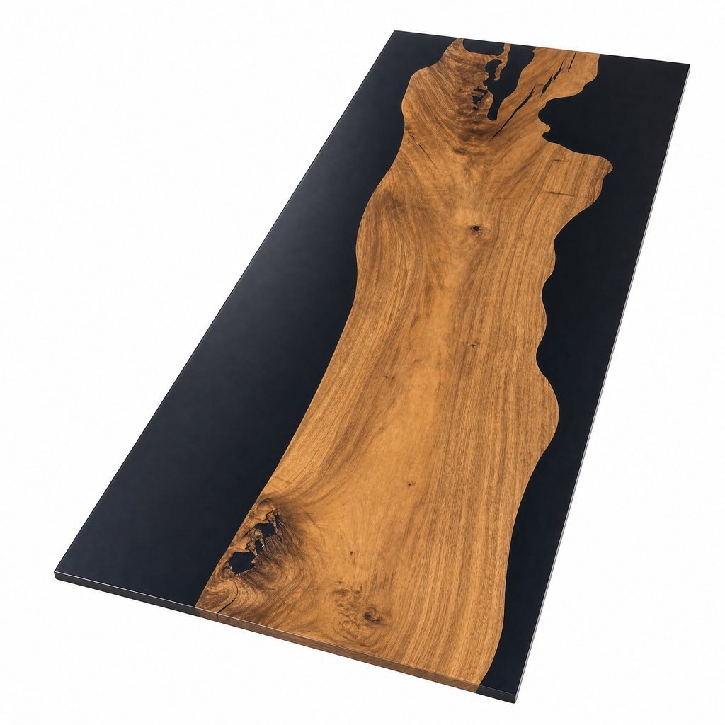 Saman Raintree Black Epoxy CNC Landscape