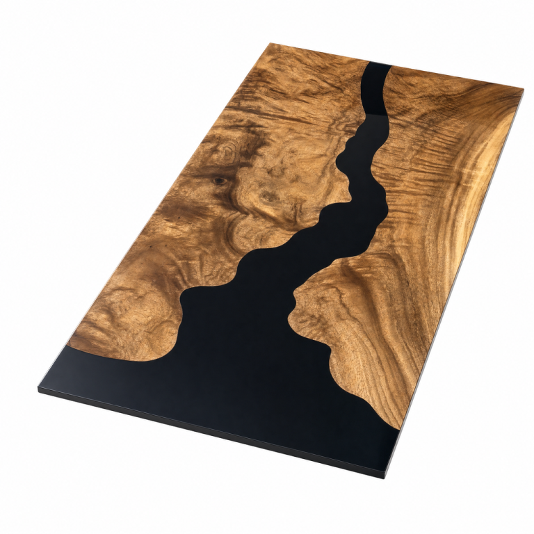 Black CNC Burl River Slab