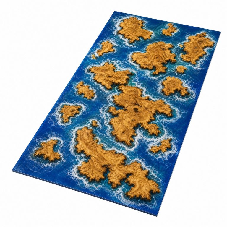 Azure Archipelago Burl Slab