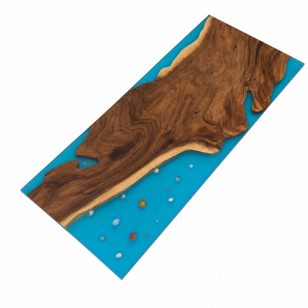 Blue Stones Epoxy Slab