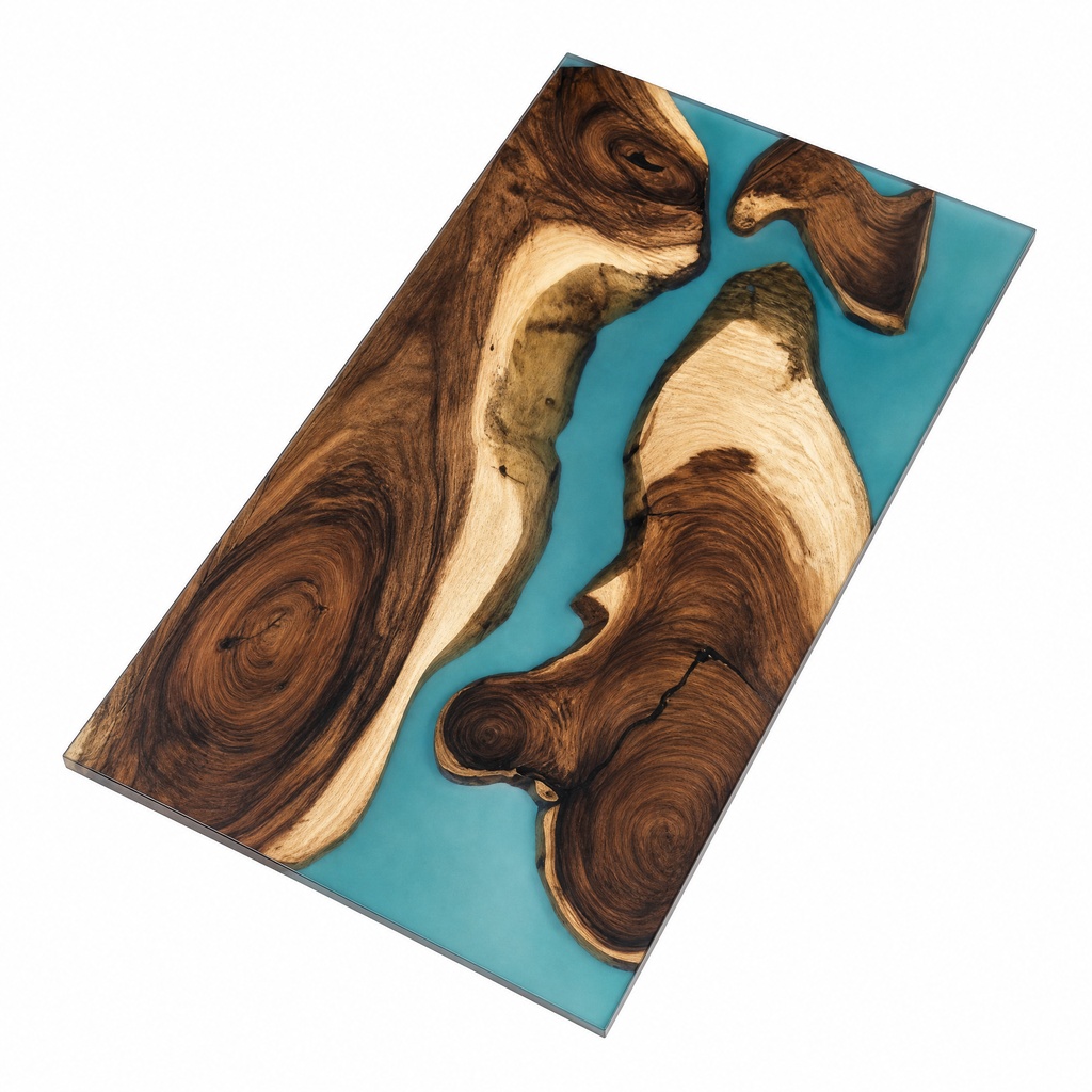 Blue Walnut Epoxy Table Top
