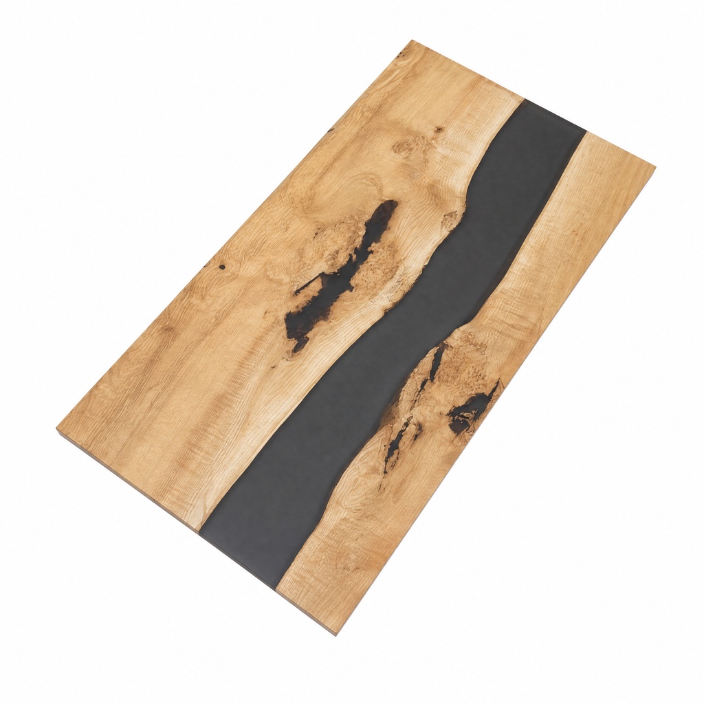 Light Wood Black River Slab